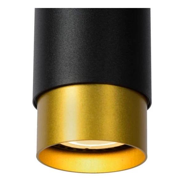 Lucide FLORIS - Lámpara colgante - Ø 5,9 cm - 1xGU10 - Negro - detalle 4